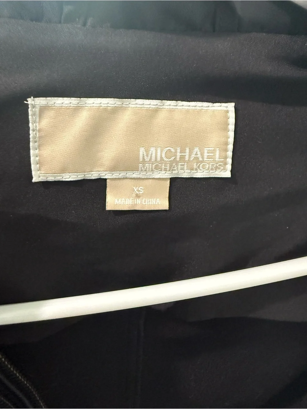 Michael Michael Kors Black Hooded Softshell Coat Quilted Zip Jacket Women's XS